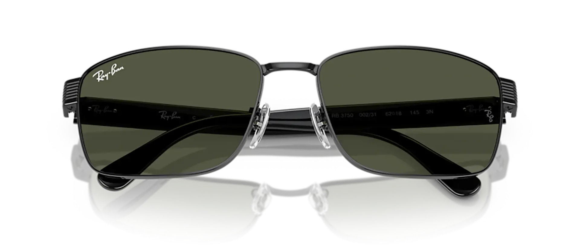 Dodatni prikaz 6: Ray-Ban RB3750 002/31 uniseks sunčane naočale – okvir u crnoj boji i leće u zelenoj boji