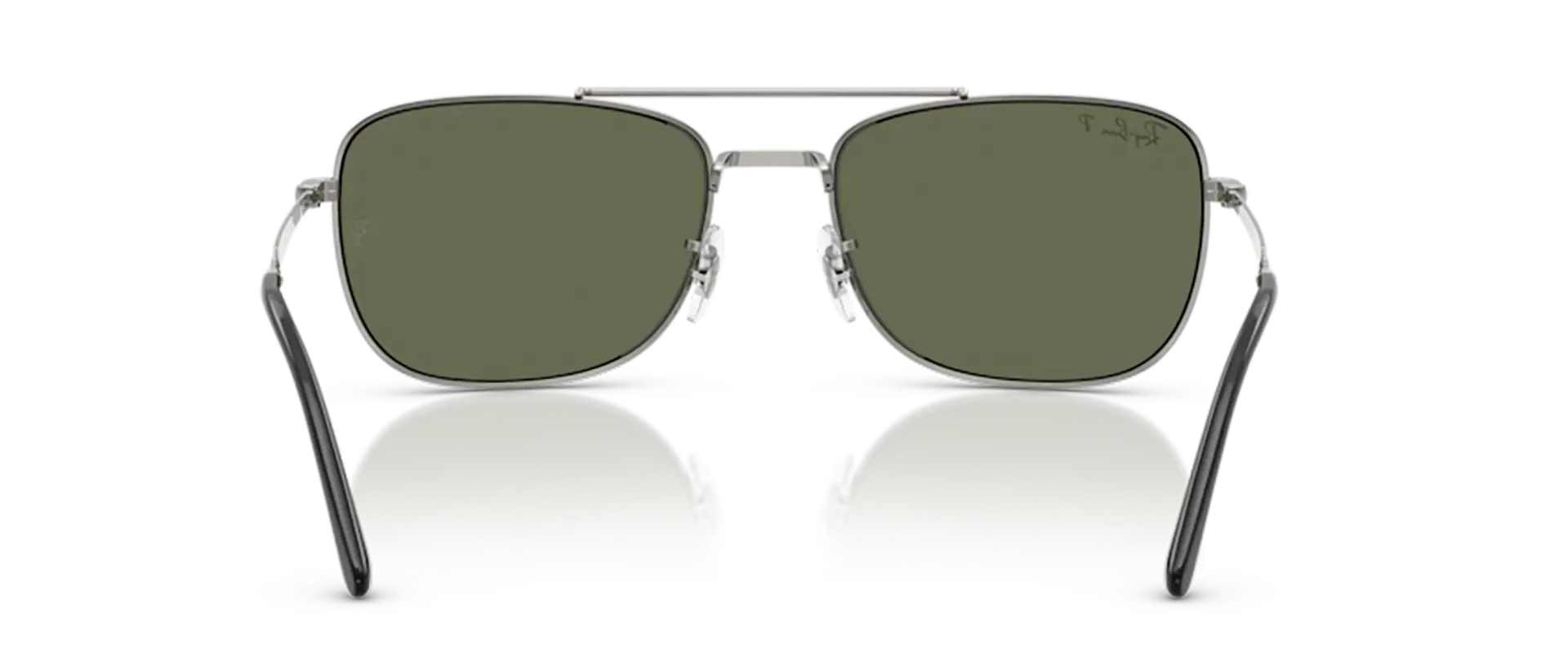 Dodatni prikaz 4: Ray-Ban RB3755 004/58 uniseks sunčane naočale – okvir u crnoj i sivoj boji i leće u zelenoj boji
