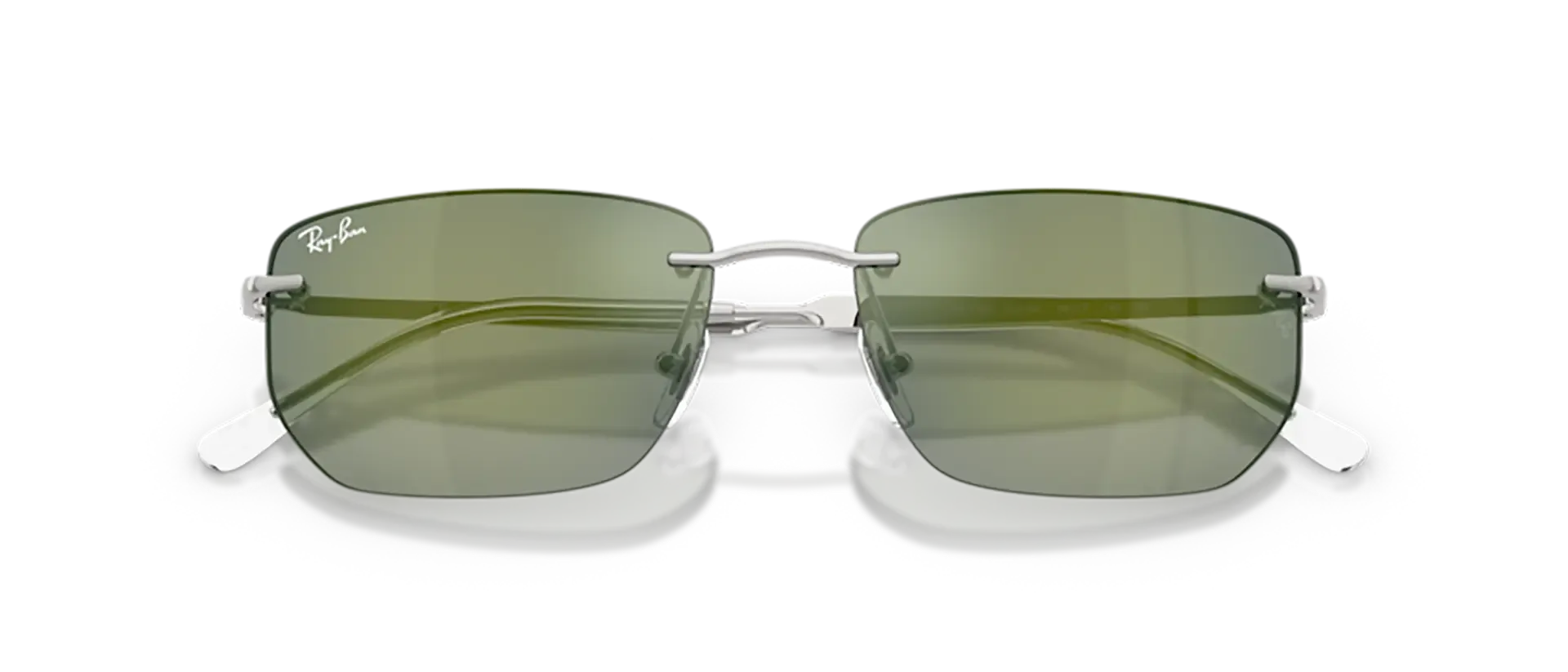 Dodatni prikaz 6: Ray-Ban RB3768 003/6R uniseks sunčane naočale – okvir u srebrnoj boji i leće u zelenoj boji