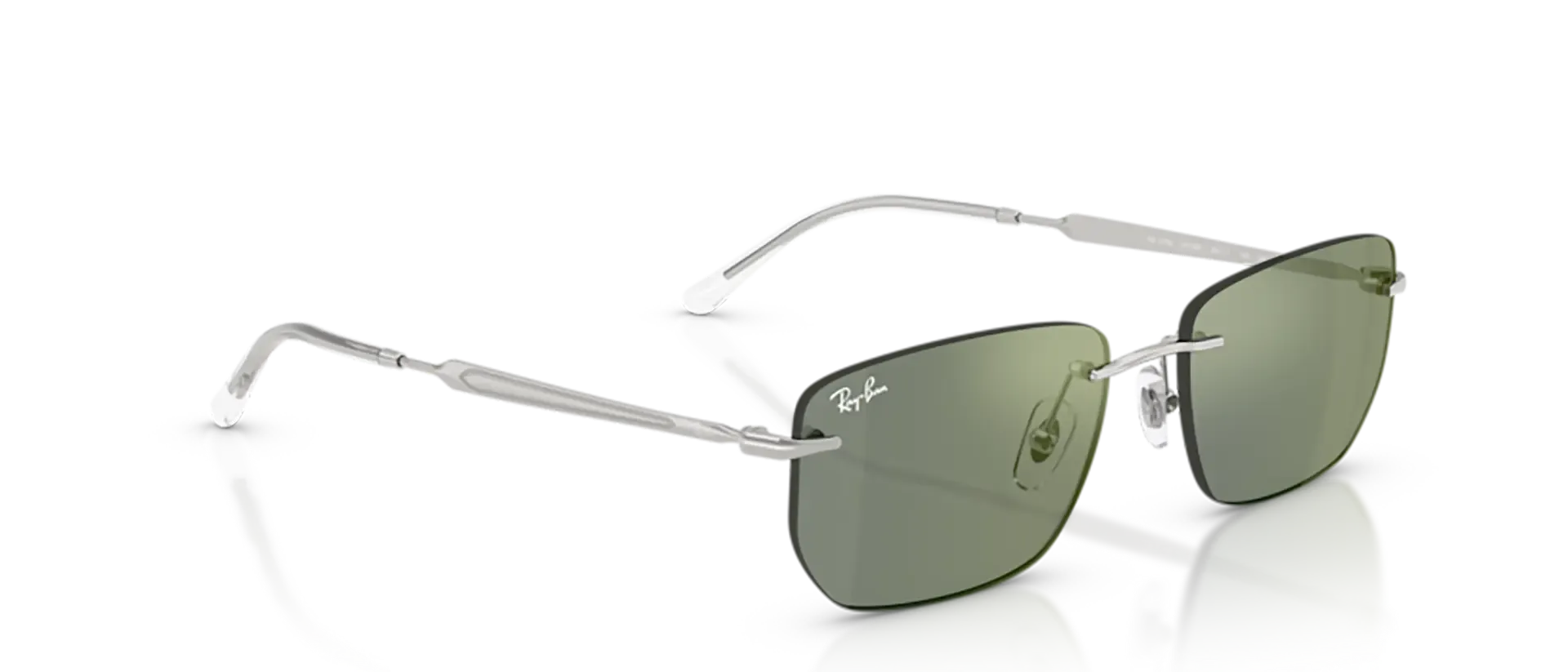Dodatni prikaz 5: Ray-Ban RB3768 003/6R uniseks sunčane naočale – okvir u srebrnoj boji i leće u zelenoj boji