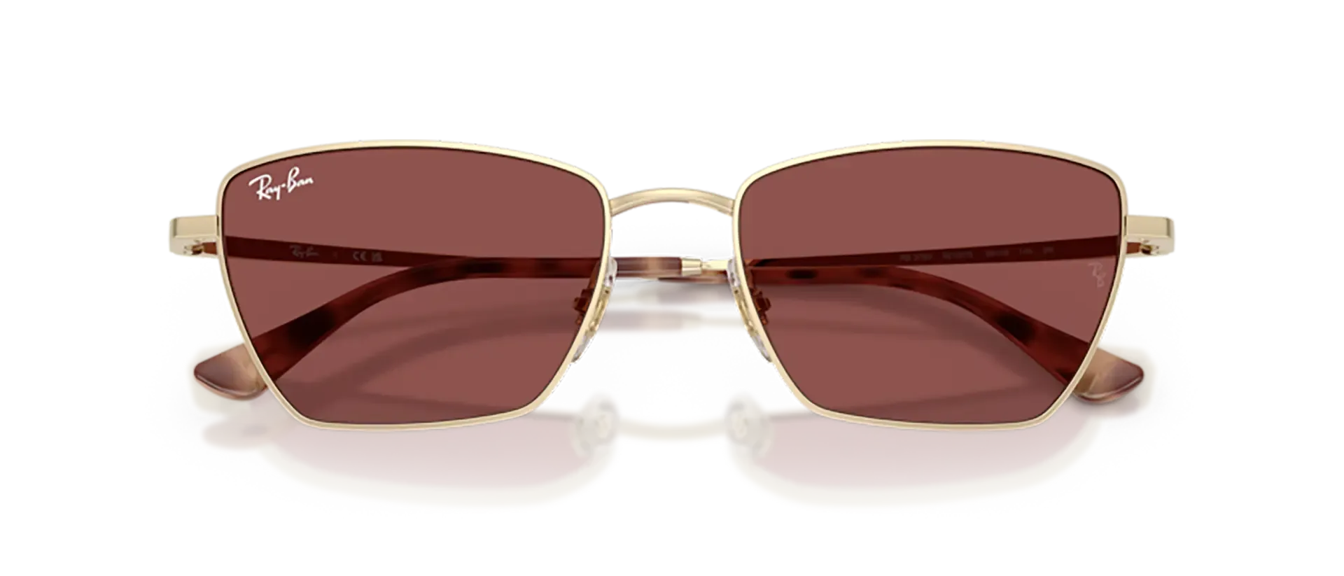 Dodatni prikaz 6: Ray-Ban RB3783 921375 uniseks sunčane naočale – okvir u zlatnoj boji i leće u ljubičastoj boji