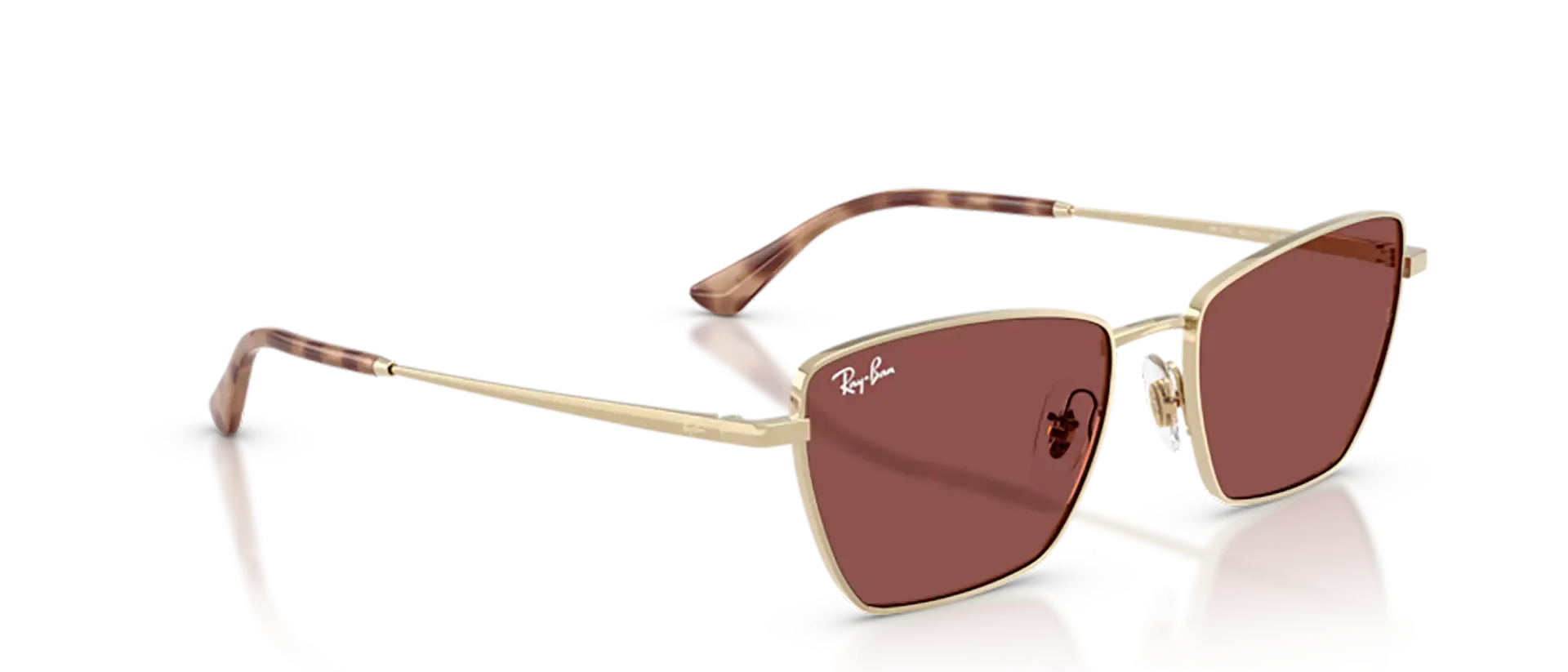 Dodatni prikaz 5: Ray-Ban RB3783 921375 uniseks sunčane naočale – okvir u zlatnoj boji i leće u ljubičastoj boji