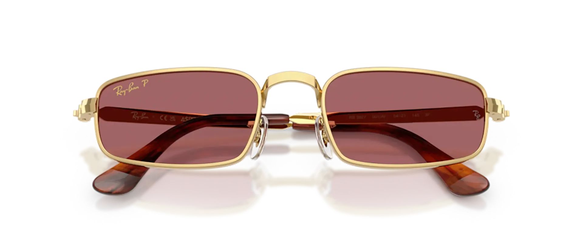Dodatni prikaz 6: Ray-Ban RB3927 001/AF uniseks sunčane naočale – okvir u zlatnoj boji i leće u ljubičastoj boji