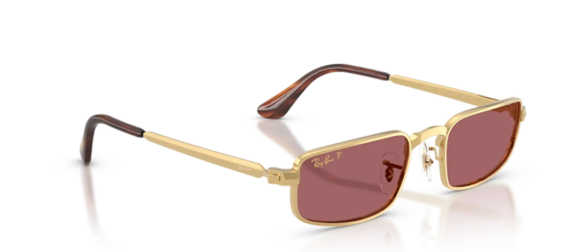 Dodatni prikaz 5: Ray-Ban RB3927 001/AF uniseks sunčane naočale – okvir u zlatnoj boji i leće u ljubičastoj boji