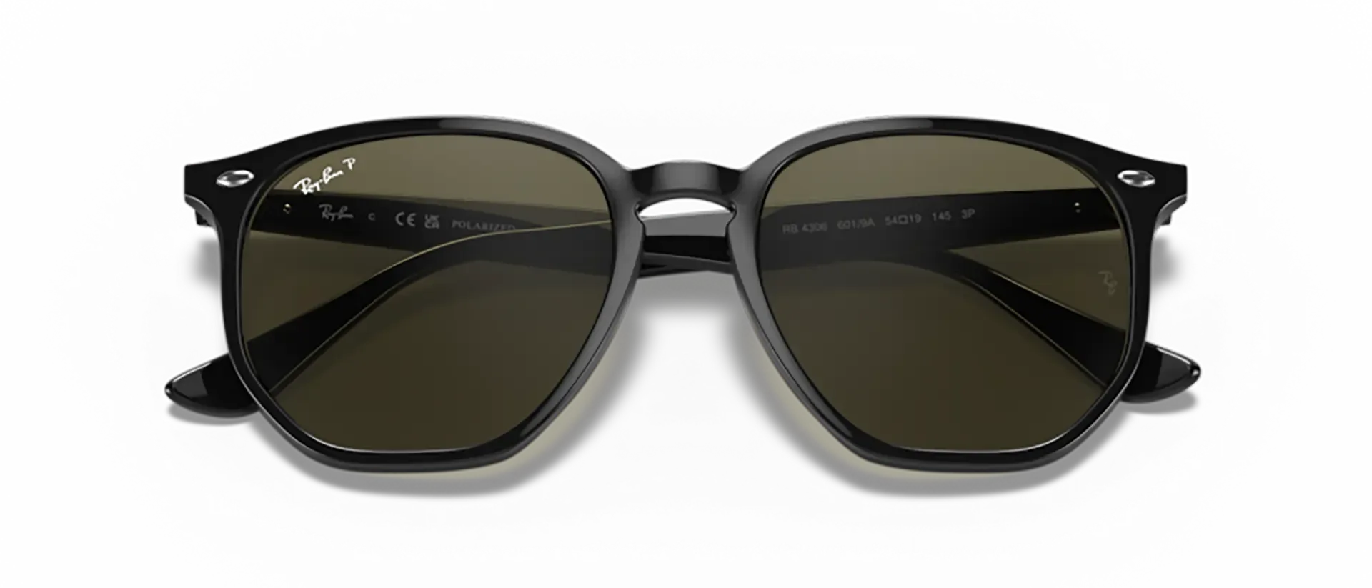 Dodatni prikaz 6: Ray-Ban RB4306 601/9A uniseks sunčane naočale – okvir u crnoj boji i leće u zelenoj boji