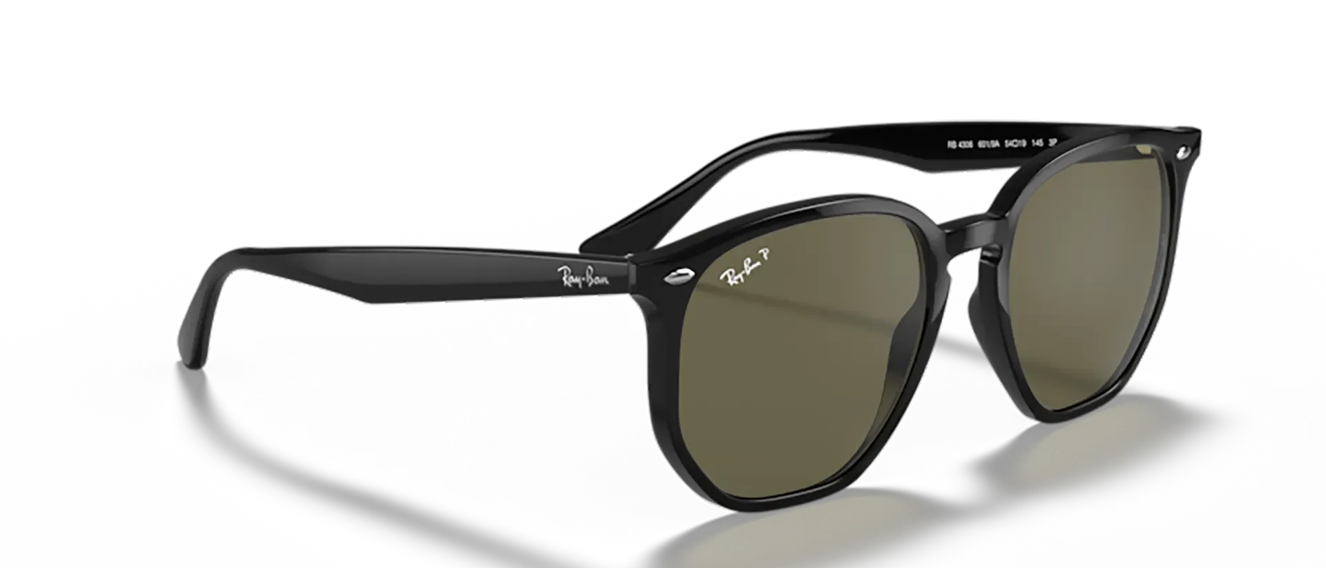 Dodatni prikaz 5: Ray-Ban RB4306 601/9A uniseks sunčane naočale – okvir u crnoj boji i leće u zelenoj boji