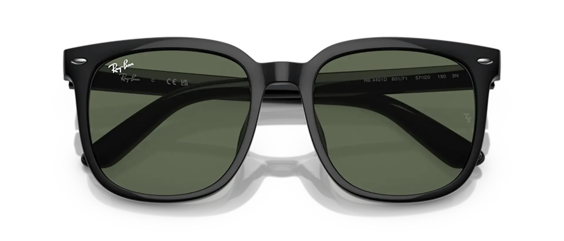 Dodatni prikaz 6: Ray-Ban RB4401D 601/71 uniseks sunčane naočale – okvir u crnoj boji i leće u zelenoj boji