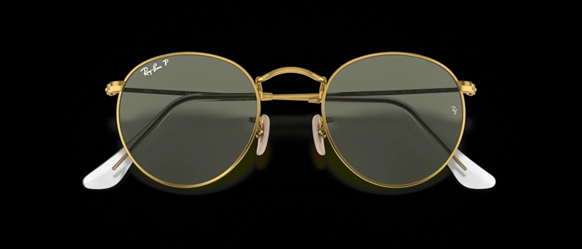 Dodatni prikaz 6: Ray-Ban Round metal RB3447 001/58 muške sunčane naočale – okvir u zlatnoj boji i leće u zelenoj boji
