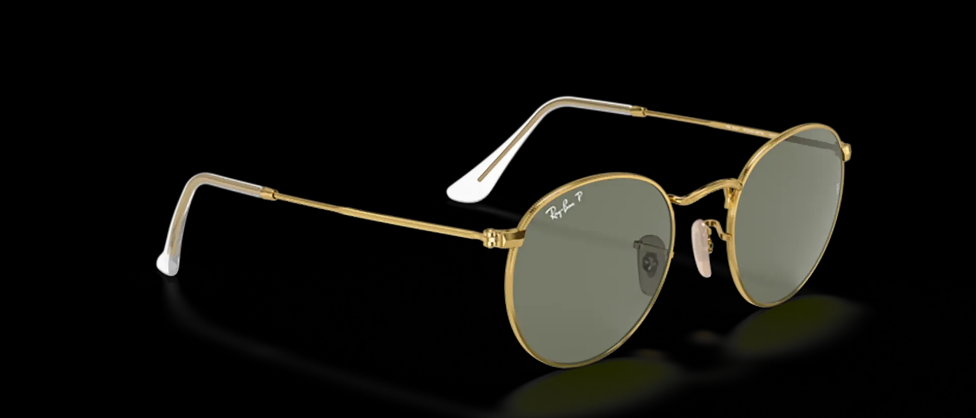 Dodatni prikaz 5: Ray-Ban Round metal RB3447 001/58 muške sunčane naočale – okvir u zlatnoj boji i leće u zelenoj boji