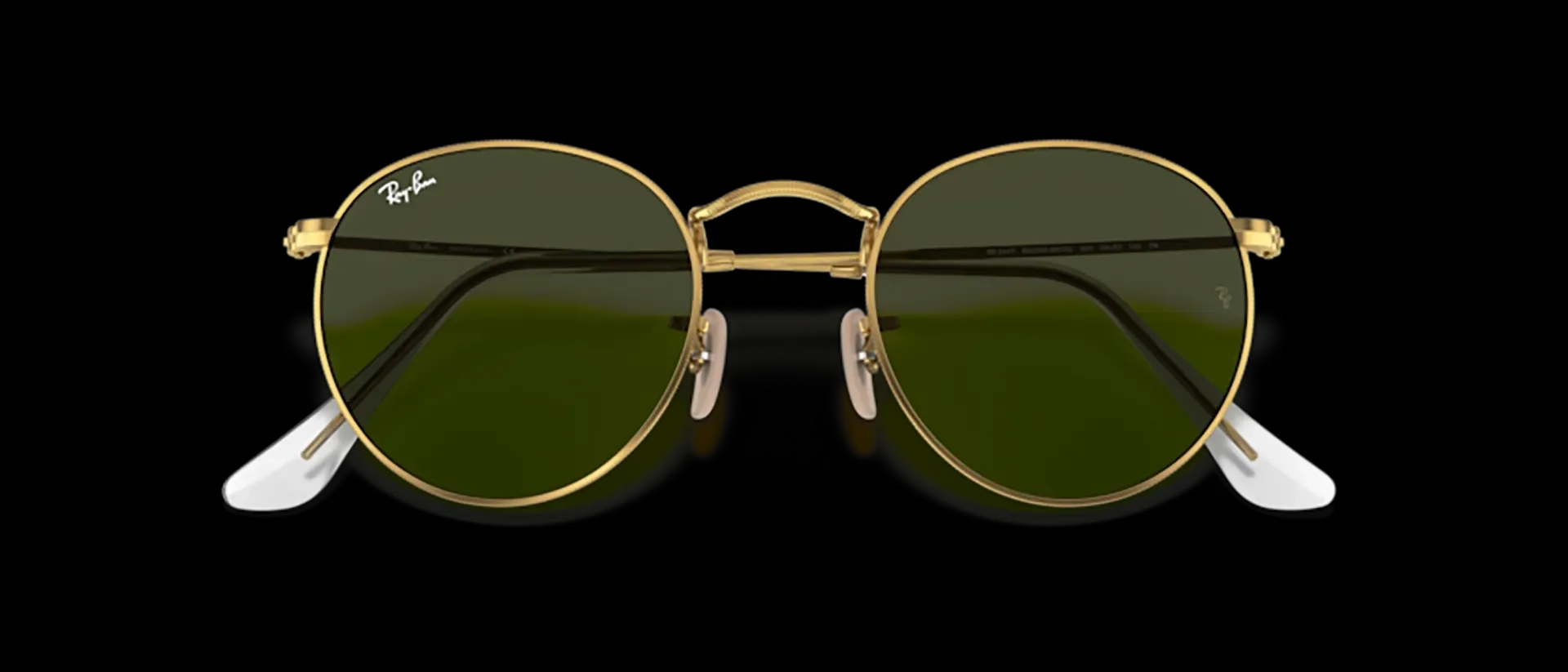 Dodatni prikaz 6: Ray-Ban Round metal RB3447 001 muške sunčane naočale – okvir u zlatnoj boji i leće u zelenoj boji