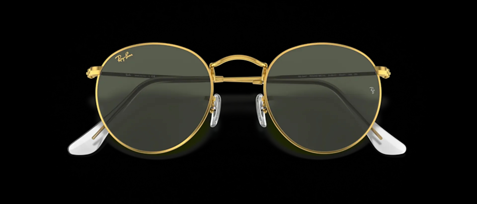 Dodatni prikaz 6: Ray-Ban Round metal RB3447 919631 muške sunčane naočale – okvir u zlatnoj boji i leće u zelenoj boji
