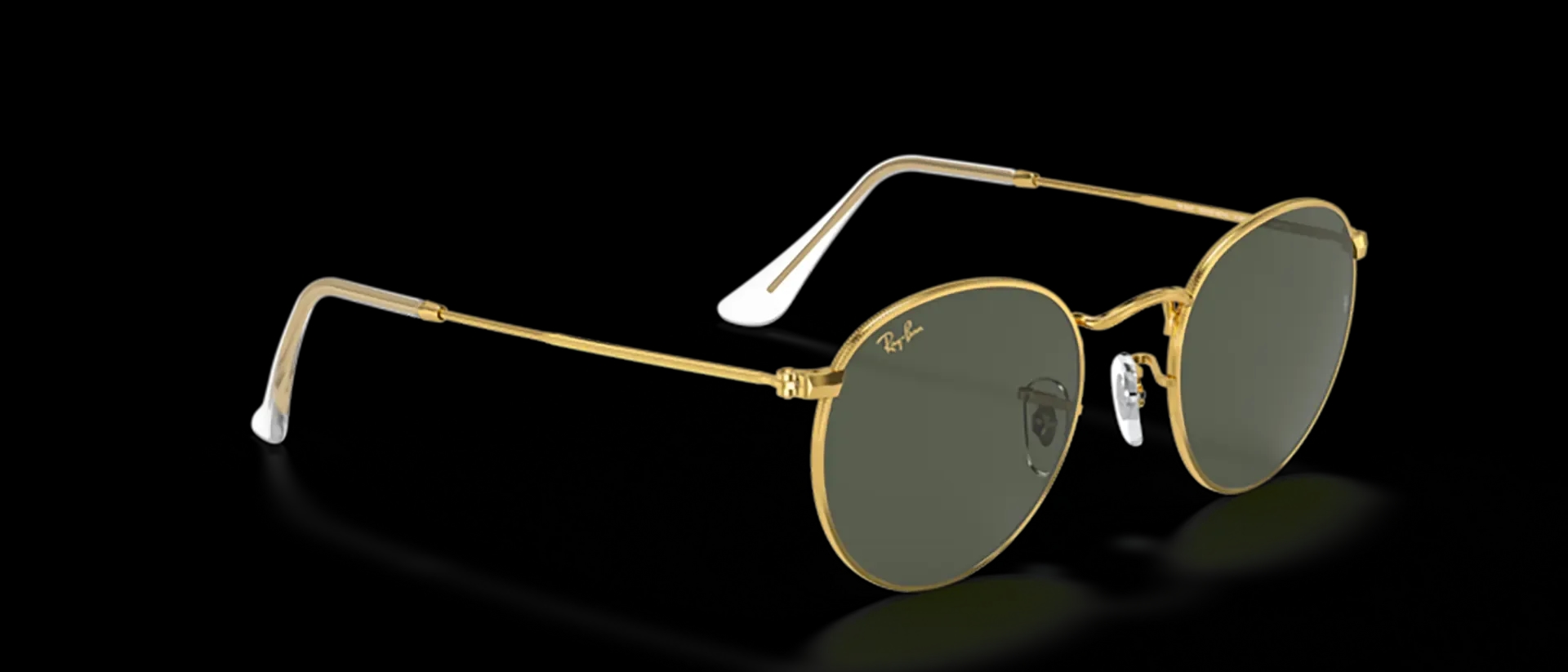 Dodatni prikaz 5: Ray-Ban Round metal RB3447 919631 muške sunčane naočale – okvir u zlatnoj boji i leće u zelenoj boji