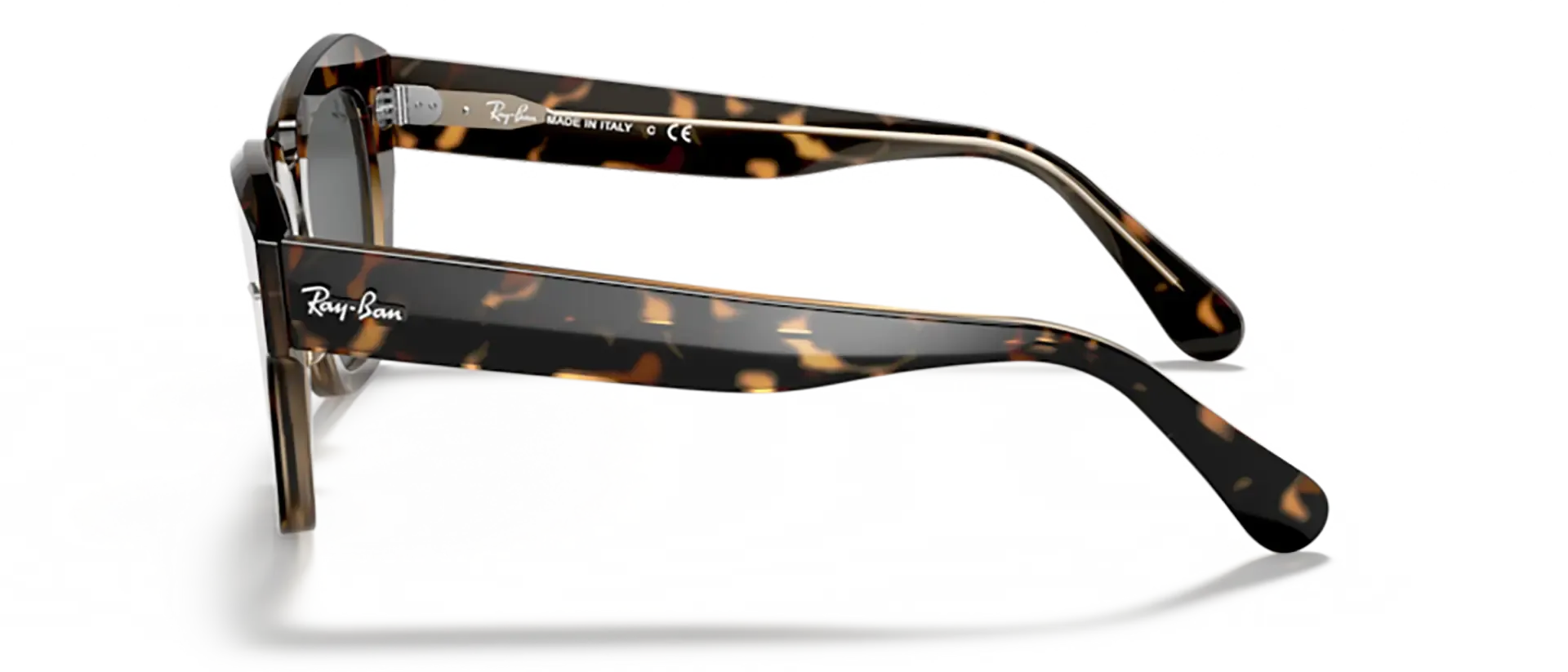 Dodatni prikaz 3: Ray-Ban State street RB2186 1292B1 uniseks sunčane naočale – okvir Havana uzorka u smeđoj boji i u prozirnoj izvedbi i leće u sivoj boji