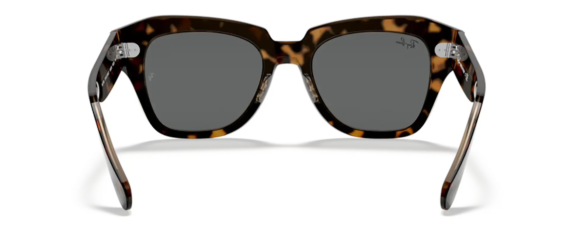 Dodatni prikaz 4: Ray-Ban State street RB2186 1292B1 uniseks sunčane naočale – okvir Havana uzorka u smeđoj boji i u prozirnoj izvedbi i leće u sivoj boji