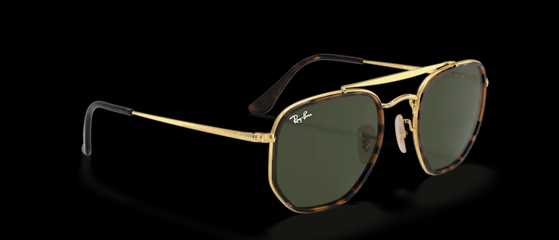 Dodatni prikaz 5: Ray-Ban The marshal ii RB3648M 001 uniseks sunčane naočale – okvir u zlatnoj boji i leće u zelenoj boji