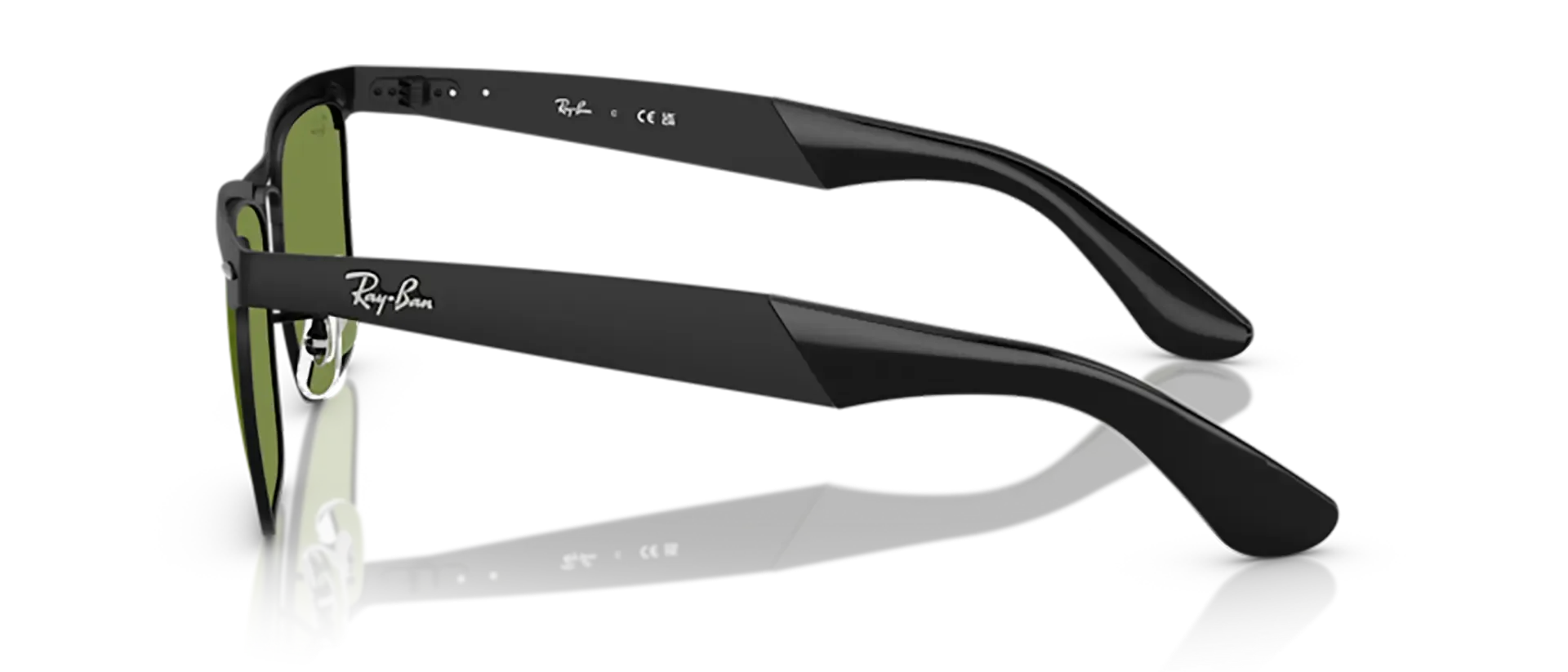 Dodatni prikaz 3: Ray-Ban Wayfarer deluxe RB3875 006/4E uniseks sunčane naočale – okvir u crnoj boji i leće u zelenoj boji