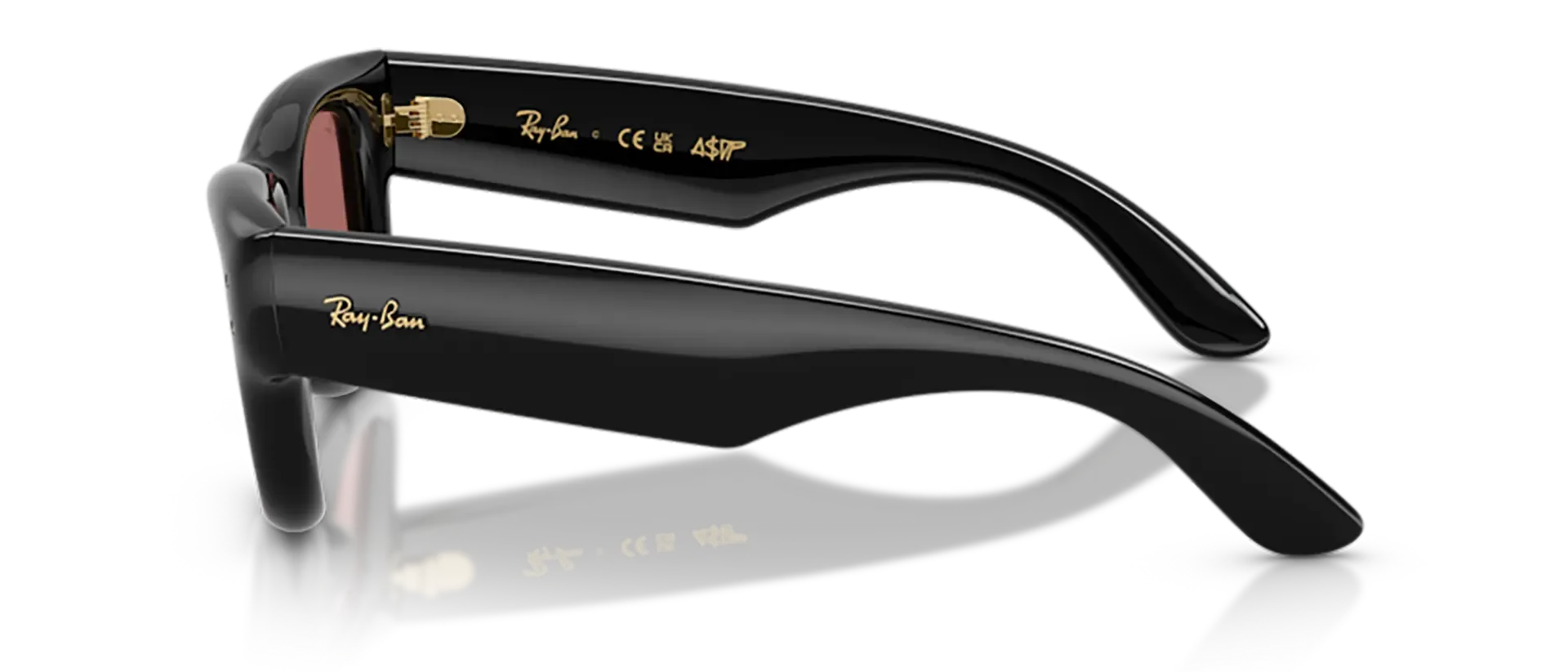 Dodatni prikaz 3: Ray-Ban Wayfarer puffer RB4940 601/69 uniseks sunčane naočale – okvir u crnoj boji i leće u ljubičastoj boji