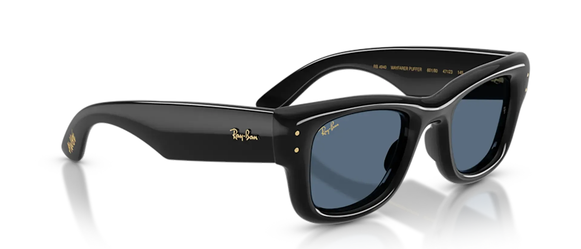 Dodatni prikaz 5: Ray-Ban Wayfarer puffer RB4940 601/80 uniseks sunčane naočale – okvir u crnoj boji i leće u plavoj boji