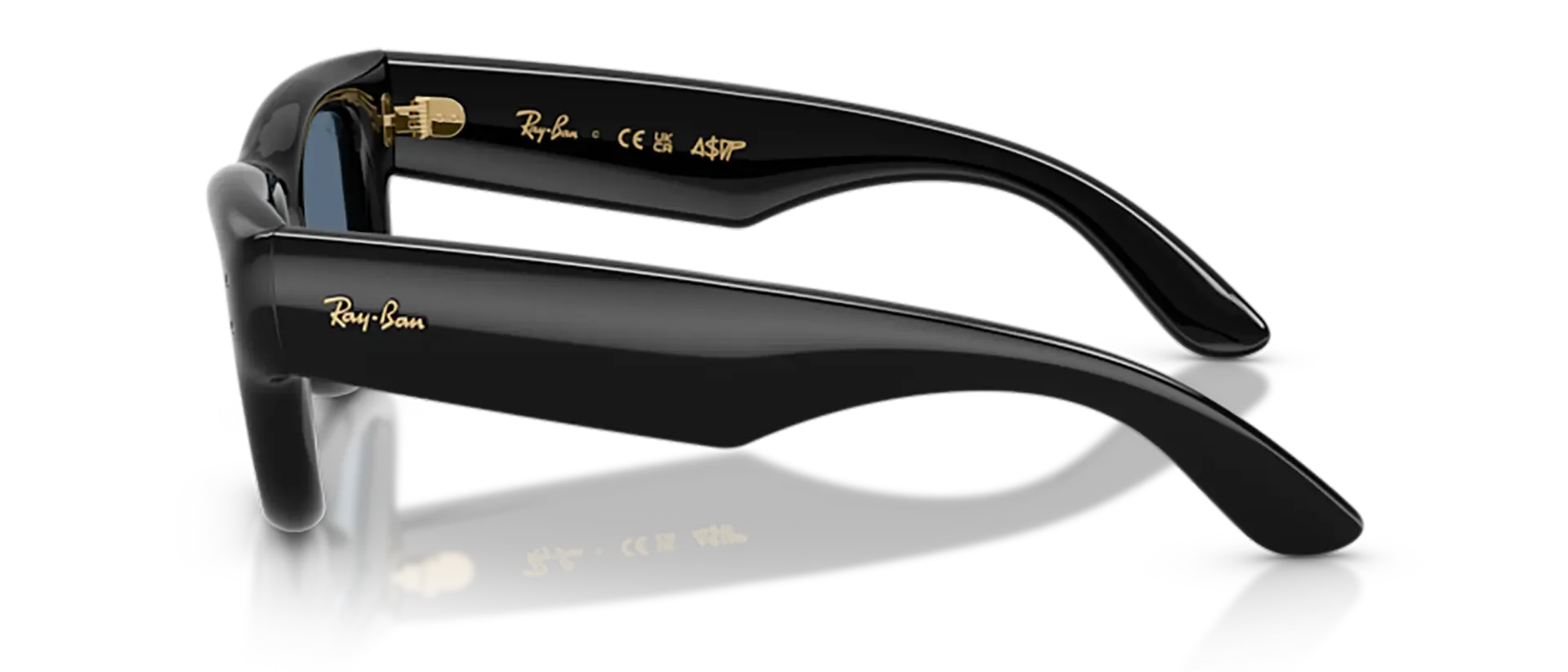 Dodatni prikaz 3: Ray-Ban Wayfarer puffer RB4940 601/80 uniseks sunčane naočale – okvir u crnoj boji i leće u plavoj boji