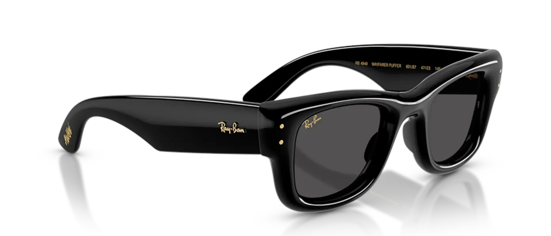 Dodatni prikaz 5: Ray-Ban Wayfarer puffer RB4940 601/87 uniseks sunčane naočale – okvir u crnoj boji i leće u crnoj boji