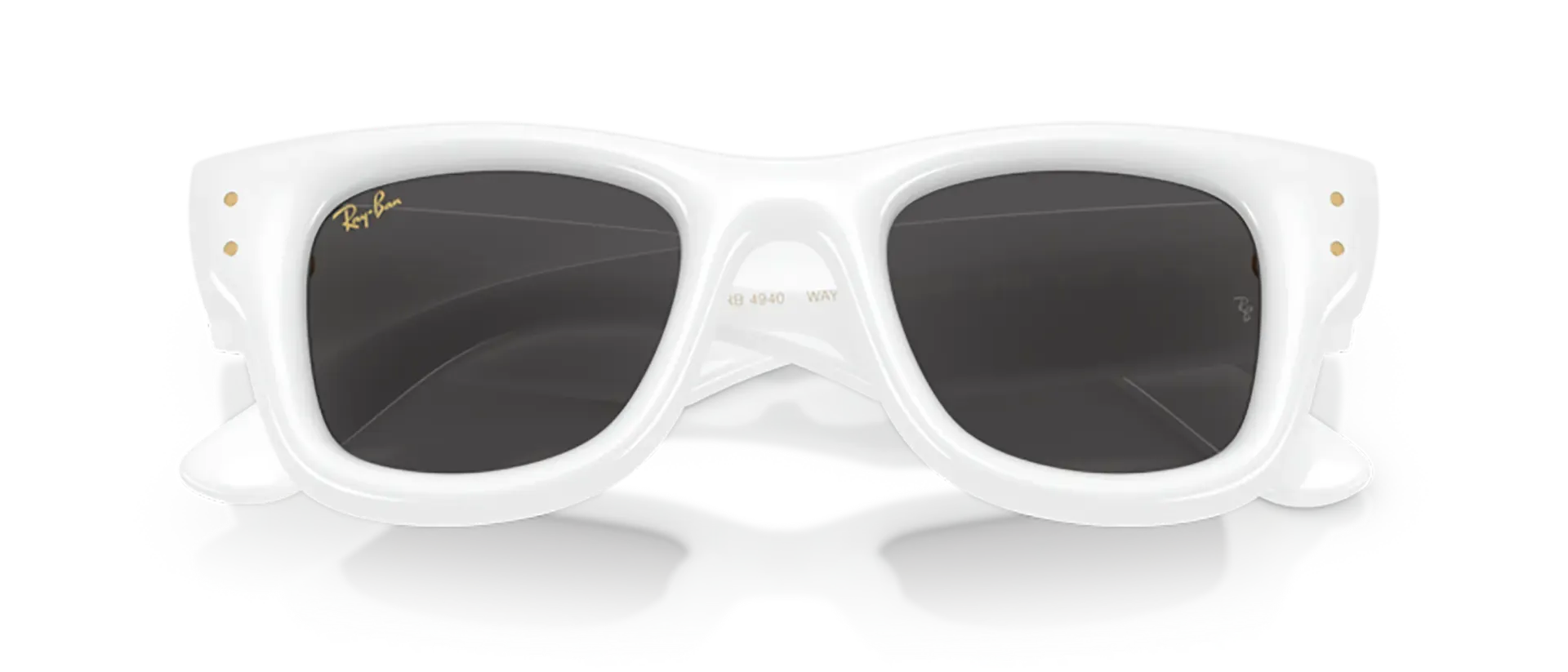 Dodatni prikaz 6: Ray-Ban Wayfarer puffer RB4940 671/87 uniseks sunčane naočale – okvir u bijeloj boji i leće u crnoj boji