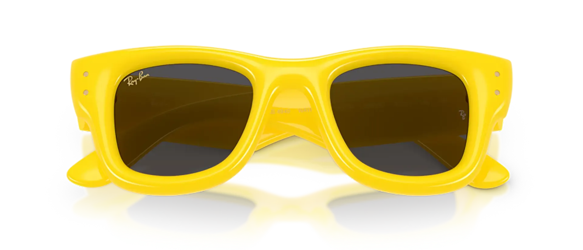 Dodatni prikaz 6: Ray-Ban Wayfarer puffer RB4940 683087 uniseks sunčane naočale – okvir u žutoj boji i leće u crnoj boji