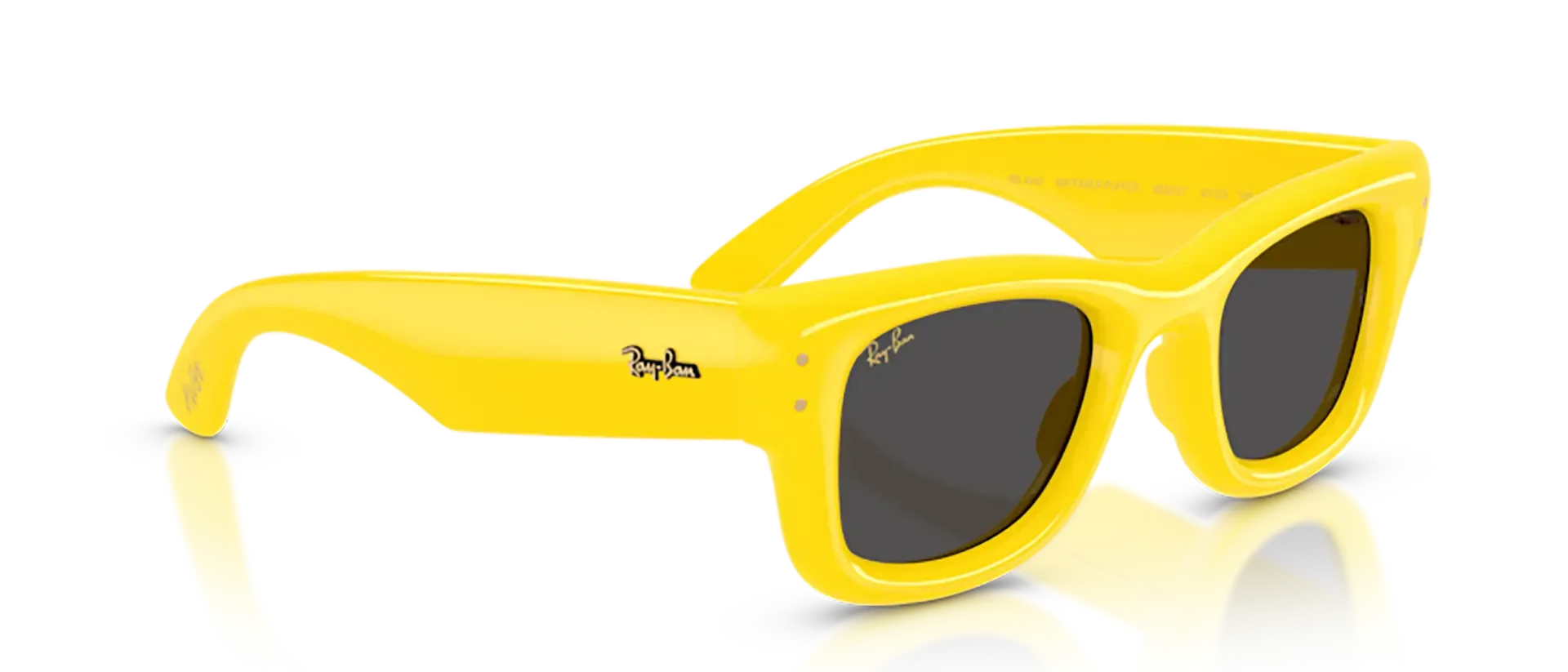 Dodatni prikaz 5: Ray-Ban Wayfarer puffer RB4940 683087 uniseks sunčane naočale – okvir u žutoj boji i leće u crnoj boji