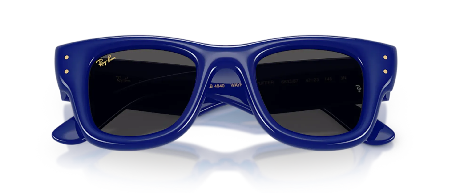 Dodatni prikaz 6: Ray-Ban Wayfarer puffer RB4940 683387 uniseks sunčane naočale – okvir u plavoj boji i leće u crnoj boji