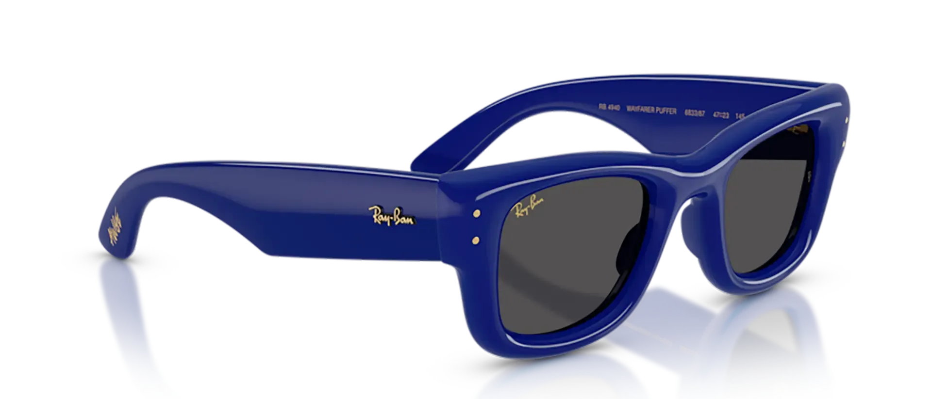 Dodatni prikaz 5: Ray-Ban Wayfarer puffer RB4940 683387 uniseks sunčane naočale – okvir u plavoj boji i leće u crnoj boji