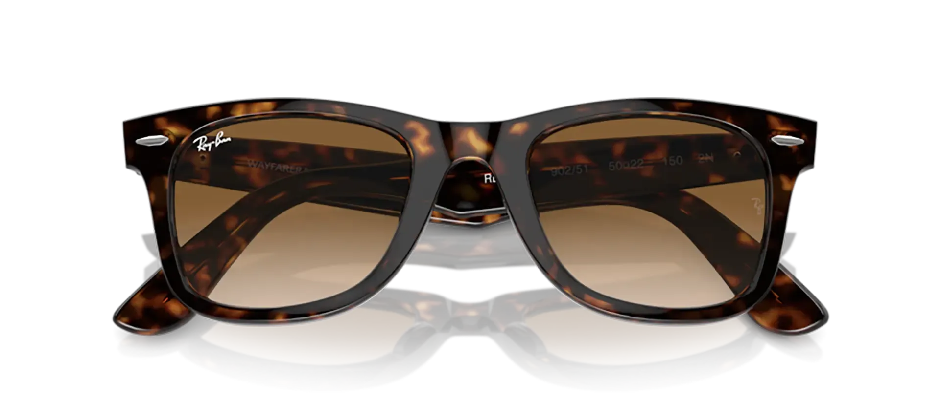 Dodatni prikaz 6: Ray-Ban Wayfarer RB2140 902/51 uniseks sunčane naočale – okvir u smeđoj i crnoj boji i leće u smeđoj boji