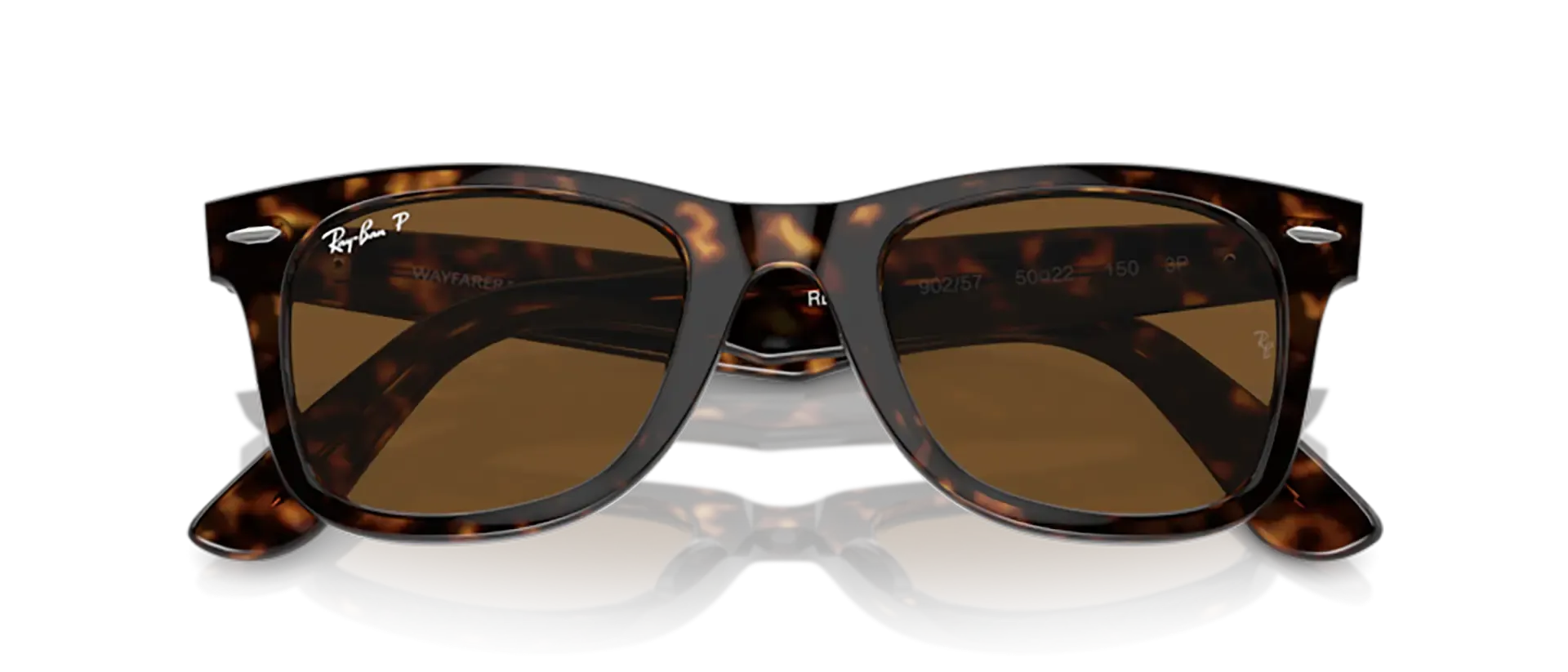 Dodatni prikaz 6: Ray-Ban Wayfarer RB2140 902/57 uniseks sunčane naočale – okvir u smeđoj i crnoj boji i leće u smeđoj boji