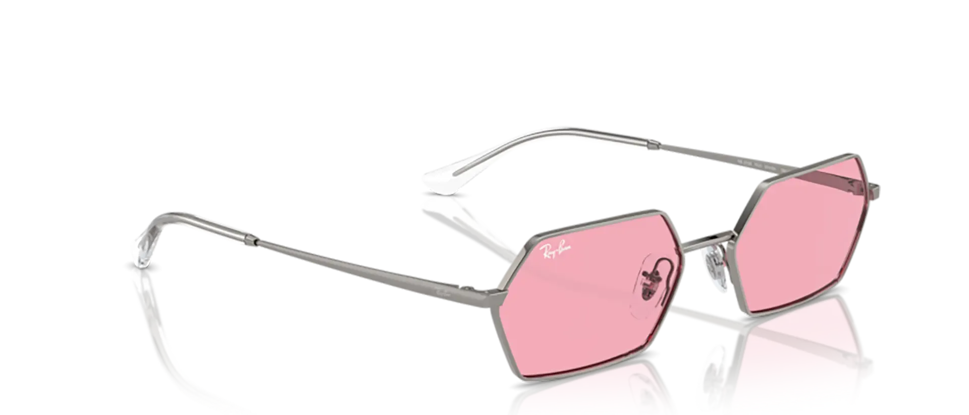 Dodatni prikaz 5: Ray-Ban Yevi RB3728 004/84 uniseks sunčane naočale – okvir u crnoj i sivoj boji i leće u ružičastoj boji