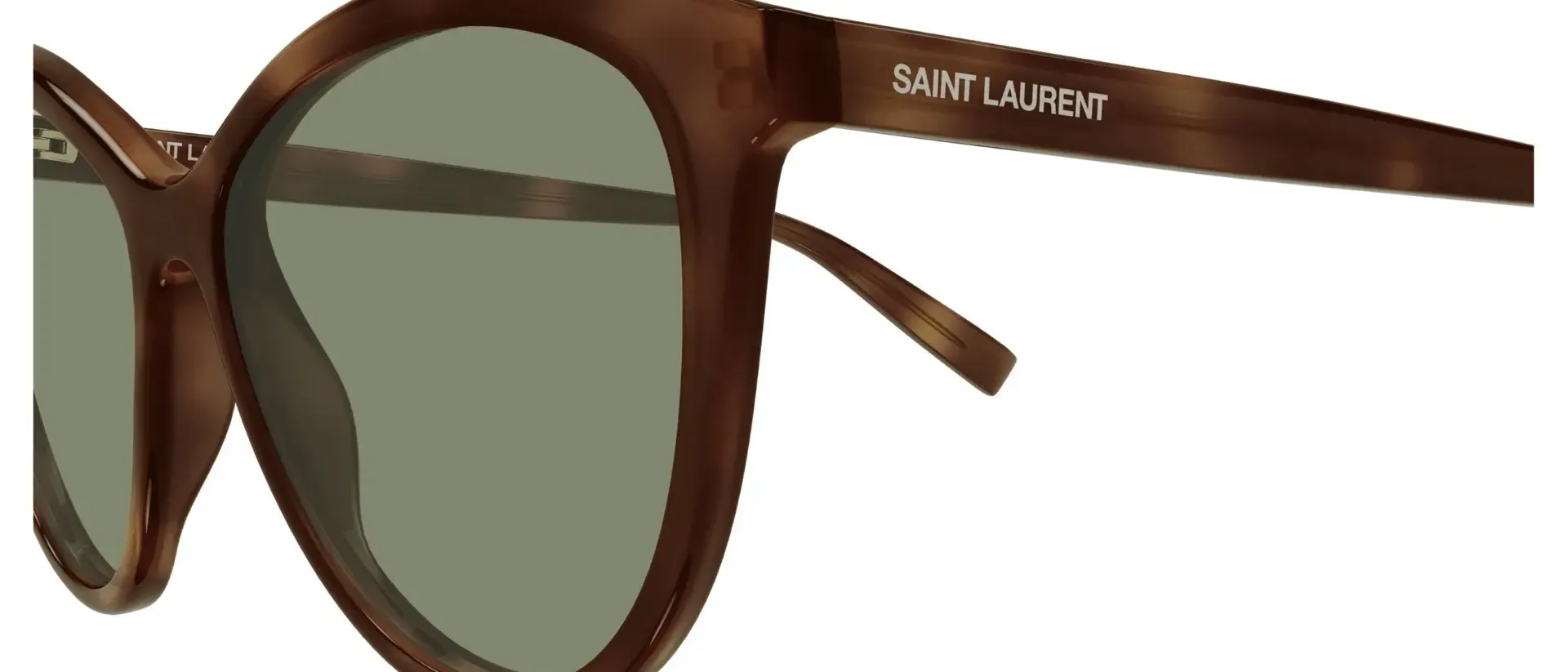 Dodatni prikaz 3: Saint Laurent SL 456 010 ženske sunčane naočale – okvir Havana uzorka u smeđoj boji i leće u zelenoj boji