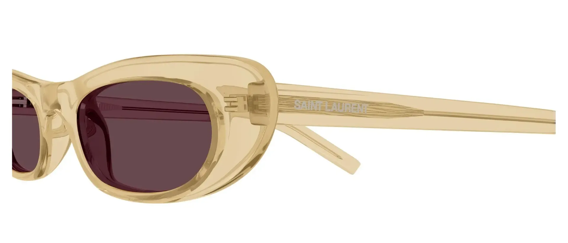 Dodatni prikaz 3: Saint Laurent SL 557 SHADE 007 ženske sunčane naočale – okvir u žutoj boji i leće u ljubičastoj boji