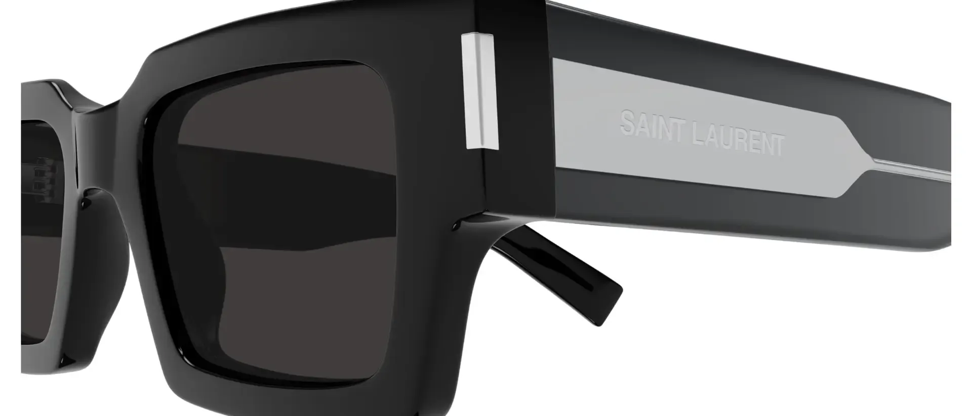 Dodatni prikaz 3: Saint Laurent SL 572 001 uniseks sunčane naočale – okvir u crnoj boji i u prozirnoj izvedbi i leće u sivoj boji