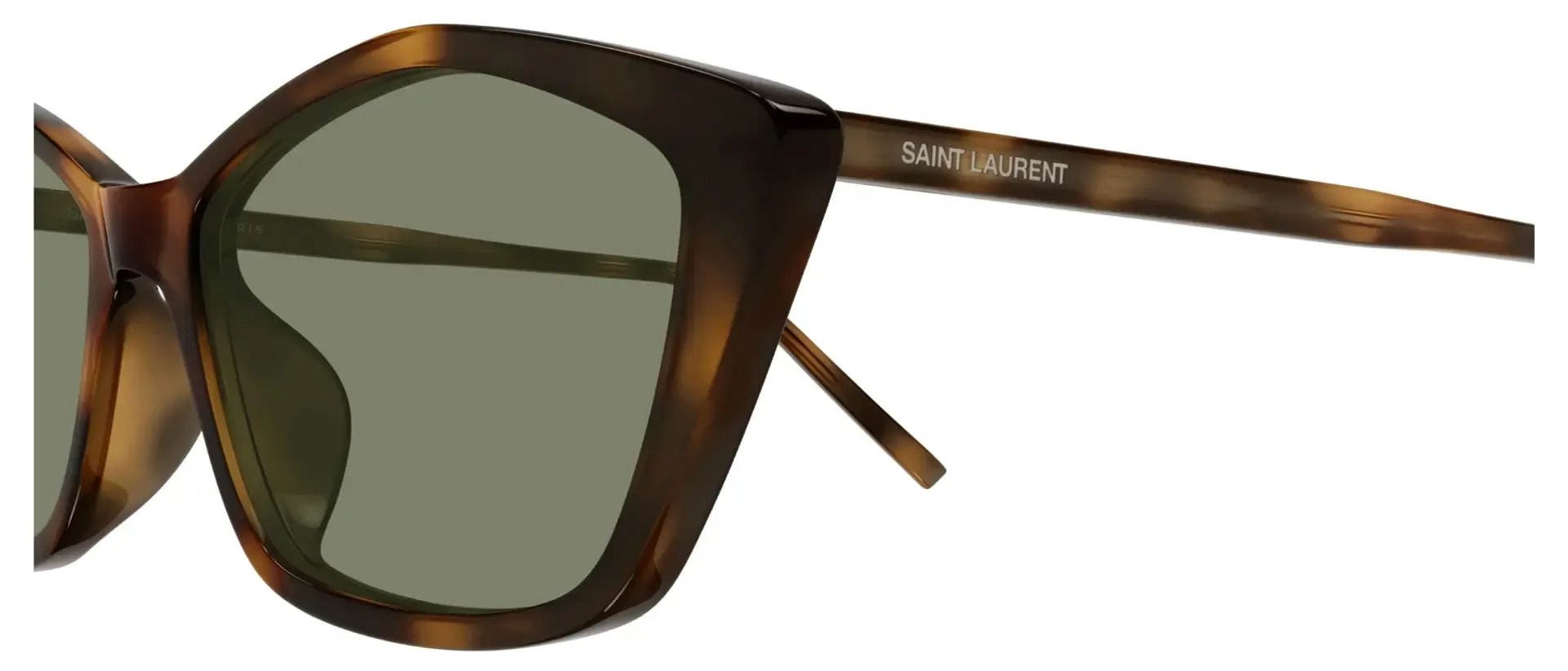 Dodatni prikaz 3: Saint Laurent SL 775 003 ženske sunčane naočale – okvir Havana uzorka u smeđoj boji i leće u zelenoj boji