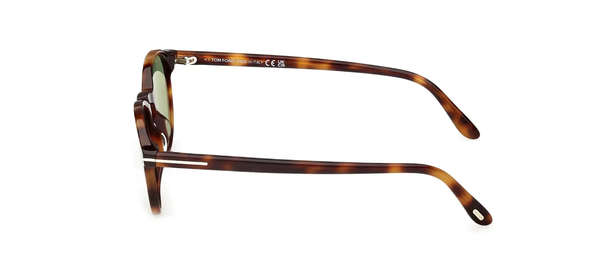 Dodatni prikaz 3: Tom Ford FT1331 53N uniseks sunčane naočale – okvir Havana uzorka u smeđoj boji i leće u zelenoj boji